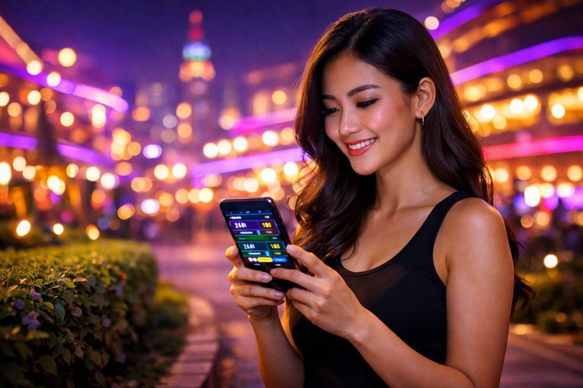 Pengguna Malaysia mengakses platform E-Sukan paru2 melalui telefon pintar